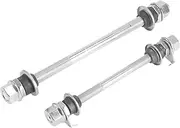 BESPORTBLE Quick Release Front Rear Bike Wheel Hub Axle 2pcs Metal Solid Spindle Bike Solid Shaft Easy Install for Cycling Random