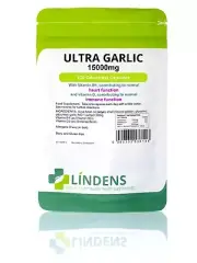 Lindens Ultra Garlic Huge 15000mg 120 capsules with Vitamin B1 and D3