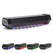 Gaming Computer Speakers Sound Bar - Under Monitor Soundbar LED Speaker with ...