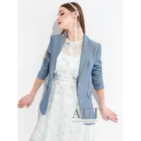 在飛比找ETMall東森購物網優惠-AUI藍色設計感職業休閑西裝外套