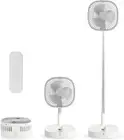 Portable Pedestal Fan - Foldaway Standing Fan Foldable Desk Fan, Use 7200Mah ...