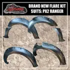 Flares Kit suits PX2 Ford Ranger Textured Black finish. 6 piece kit. 2015+.