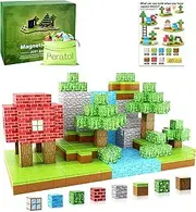 Peratol Magnetic Blocks-Build Magnet World Set, Magnetic Toys for Boys & Girls, STEM Montessori Sensory Toys for Toddlers Gifts for 3+ Years Old Girls Boys, 100 PCS Fidget Cubes Construction