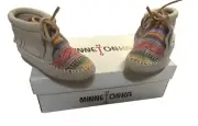 New Child’s Frisco Fringe Deerskin Ankle Boot Moccasins Minnetonka, Size 7