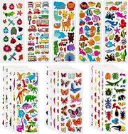 AIEX 500+ Stickers 3D Stickers for Kids & Toddlers Puffy Stickers Variety Pack for Scrapbooking Bullet Journal Including Animal, Emojis, Dinosaurs, Cars and More