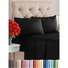 New CGK Black FULL Comfy Breathable Cooling 4 Piece Bed Sheet Set
