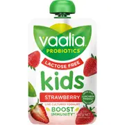 Vaalia Kids Probiotic Yoghurt Pouch Lactose Free Strawberry 140g