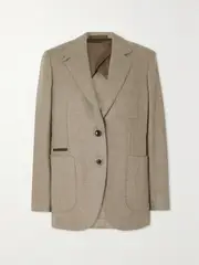 [Purdey] Purdey - Wool And Cashmere-blend Blazer - Light brown - UK 8 UK 8 Brown