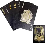KEAIDUO Cool Plastic Playing Cards, Deck of Waterproof Magic Poker Cards for Family Party BBQ Gatherings Gift Poker Cards Skeleton