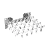 Wall Mounted Sock Drying Rack - Suction Cup Drying Hanger with Clip,Space Saving Clothes Rack Multipurpose Household Supplies for Towels