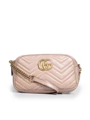 Dusty Pink Leather GG Marmont Bag