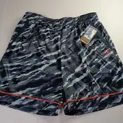 AND1 Offense Athletic Gym Shorts Men’s L Navy Gray Black Camouflage 8" Inseam