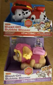 Pair Of Paw Patrol Blast-Off Bubble Blower Machines Skye And Marshall