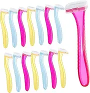 TOGEVAL 15Pcs Portable Hair Trimmer Tool for Women Body Razor for Armpit Leg and Bikini Line Lightweight and Travel Friendly for Wet Dry Use