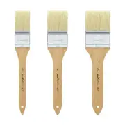 XDT#2827 Hake Paint Brush Painting Brushes 3 Pc Hog Bristle 1.18in+1.5in+2 in