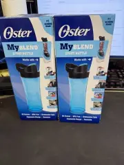 Oster My Blend Sports Bottle Blender Accessory Bottle BLUE Replacement 20oz X2