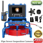 Sewer Camera with Locator 7" Monitor Self Leveling Pipe Camera with 12 Lights