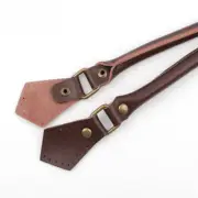 2x 40cm Genuine Leather Handle Strap DIY Handbag Handle Shoulder Bag Strap Retro