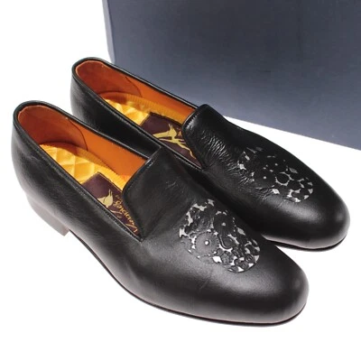 Preppies On Acid NWB Dress Loafers Size 8 UK 9 US In Black With Skull