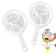 2 Pcs Fine Mesh Strainer Nylon Strainer for Juice Fine Mesh Sieve Mesh Strain...