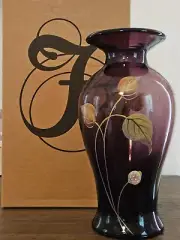 Fenton Handpainted Vase by M. Kibbe