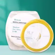 2.1m/Dia 1.8mm Dental Rubber Dam Stabilizing Cord Medium Wedges Clamps Sheets
