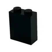 Lego 3245c Black Brick 1 x 2 x 2 with Inside Stud Holder Element 4618852