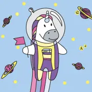 Artwille Paint by Outlines for Kids, Acrylic Painting Kit - "Spaceman", 7.9 x 9.
