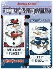 Snowmen With Birds Banners~Stoney Creek Collection