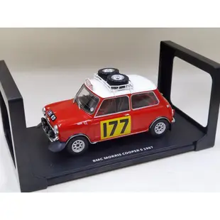 [孤品]IXO合金 1:18 迷你MINI BMC MORRIS Cooper 177 蒙特卡洛賽車模型[孤品]