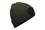 Beechfield Patch Circular Patch Beanie (Olive Green/Black) (One Size)
