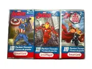 Avengers Pocket Tissue 6 Pack for School/Travel, Thor Iron Man Captain America