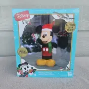 Gemmy Mickey Mouse LED Light Up Inflatable 3.5ft Christmas Disney Candy Cane