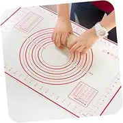 Mikinona 40x60cm Pastry Baking Mat Red Non-Slip Silicone Mat Heat Resistant Oven Microwave Baking Tool