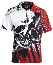 Tattoo Golf Mens Red Blade Golf Shirt