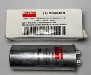 55 MFD 440 VAC Motor Run Capacitor, Dayton 2MEH8