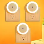 Night Lights Plug into Wall 3-Pack, LED Nightlight Plug in with Dusk-to-Dawn
