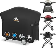 Zettum Grill Cover for Weber Q2000/3000 Series, Grill Cover for 7112 Grill Heavy Duty & Waterproof, PU Cover for Weber Q3200, 3000, 320, 300 and More (144 L x 57 W x 99 H cm)
