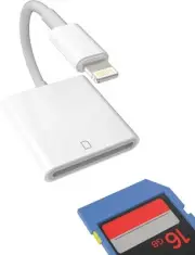 SD Card Reader for iPhone Camera Memory Apple MFI Certified Lightning Adapter