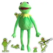 Kermit Frog Puppet with 50 Pcs Kermit The Frog Stickers - Hand Kermit Puppet ...