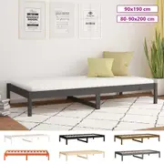 Day Bed Guest Sleepover Sofa Bed Couch Multi Colours Solid Wood Pine vidaXL