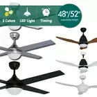52"&48" DC&AC Motor Ceiling Fan With LED Light Remote Control Quite Operation