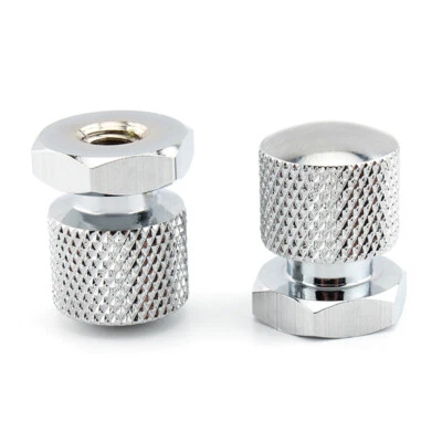 For Harley Fat Boy FLSTF 2007-2017 Pair Aluminum Chrome Mounting Nuts Bolts