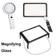 Magnifying Glass Hands Free Handheld With LED Light Magnifier Seniors Reading US