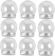 iplusmile 16Pcs DIY Snow Globe Kit Clear Plastic Water Globes with Screw Caps Reusable for Creative Decorations Capacity for Customizing Unique Snow Globes