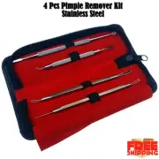 4Pcs Blackhead Remover Comedone Acne Blemish Pimple Extractor Beauty Tool Kit