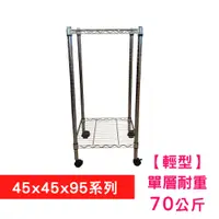 在飛比找PChome24h購物優惠-【我塑我形】45 X 45 X 95 cm 二層附輪收納式鐵