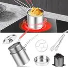 Deep Fryer Pot with Strainer Basket Stainless Steel Deep Frying Pot Oil Caatu