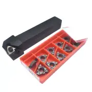 SER 1616H16 16mm×100mm CNC Threading Turning Tool Holder + 10Pcs 3/8'' 16ER AG60