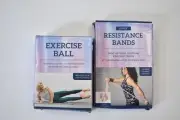 Mini Exercise Ball & Resistance Bands Assorted Pack Inflatable Yoga Fitness